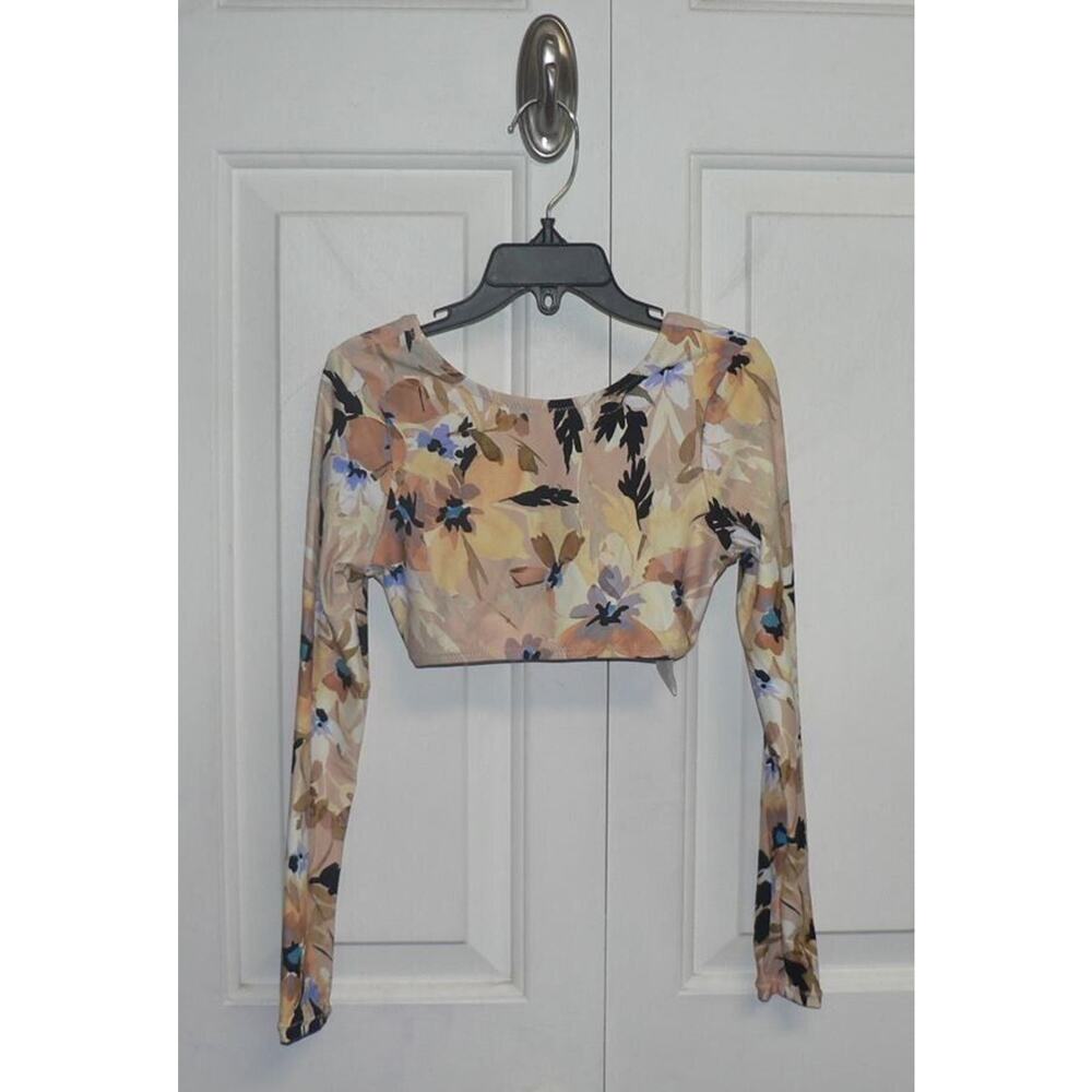 O'Neill Kids‎ Girls Long Sleeve Open Back Crop Rash Guard Swim Top Size 7